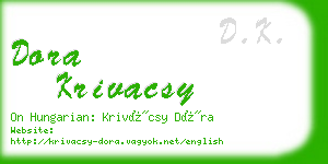 dora krivacsy business card